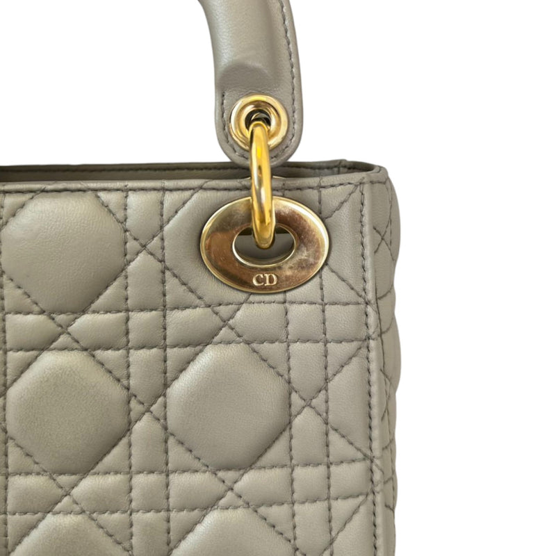 Mini Lady Dior Lambskin Grey GHW