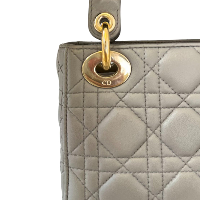 Mini Lady Dior Lambskin Grey GHW