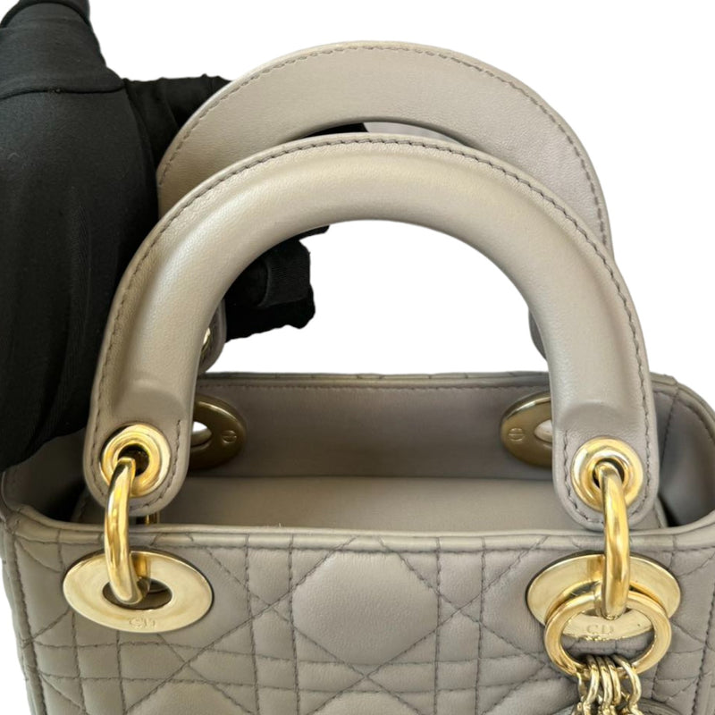 Mini Lady Dior Lambskin Grey GHW