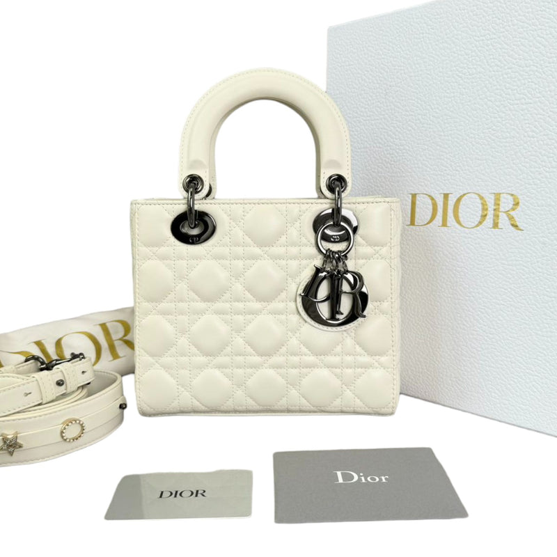 ABCDior Lady Dior Small Lambskin |White Lady Dior SHW Bag|Bag Religion