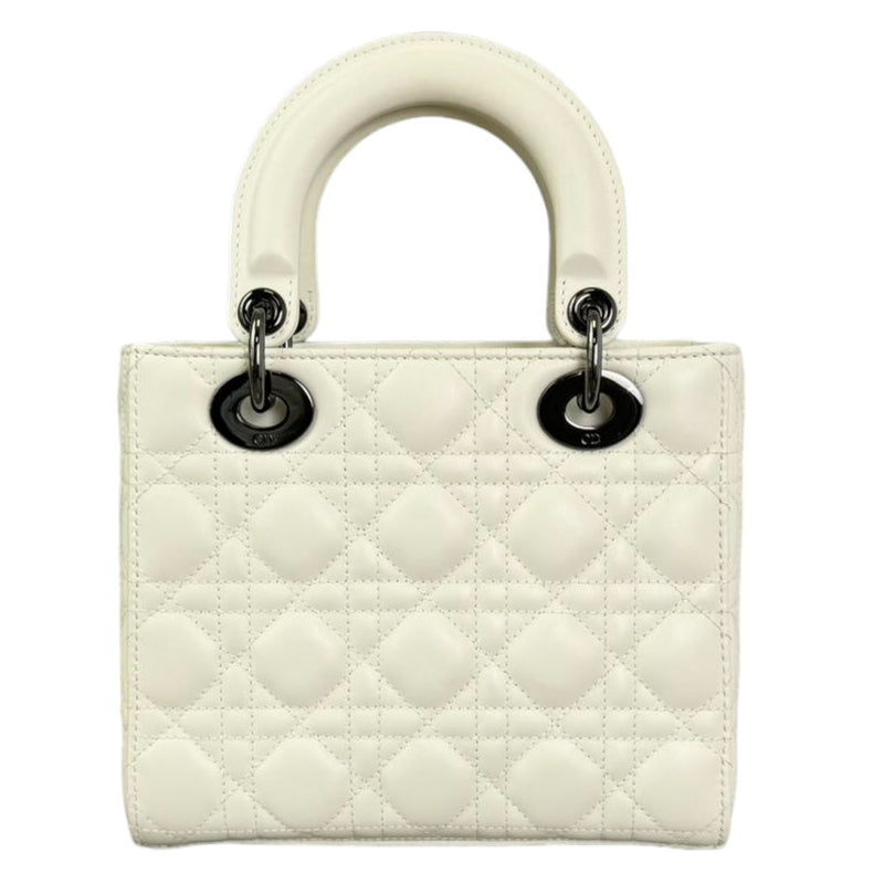 My ABCDior Lady Dior Small Lambskin White SHW