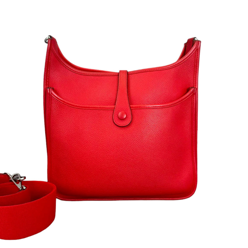 Evelyne III PM Taurillon Clemence Calfskin Red PHW