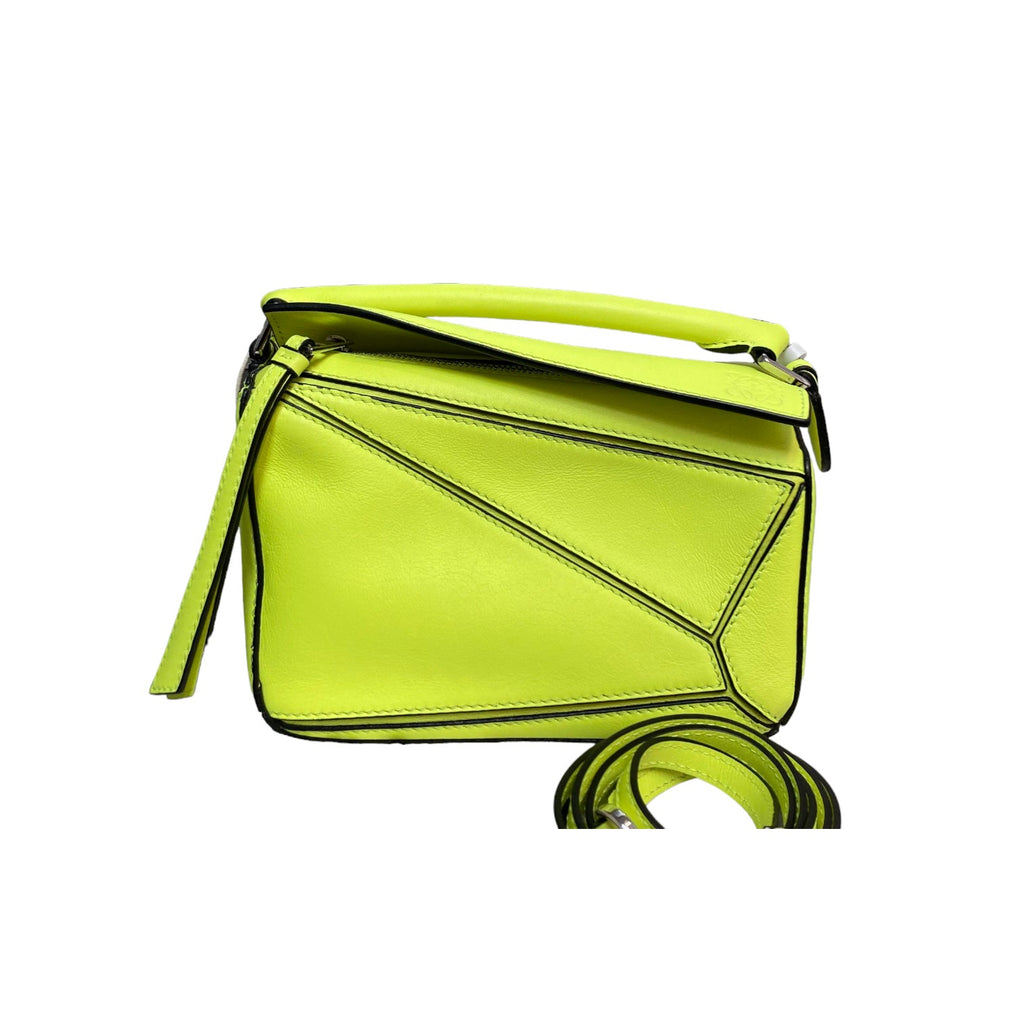 Puzzle Bag Mini Calfskin Yellow SHW