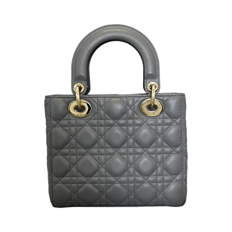 My ABCDior Lady Dior Small Lambskin Quilted Grey GHW