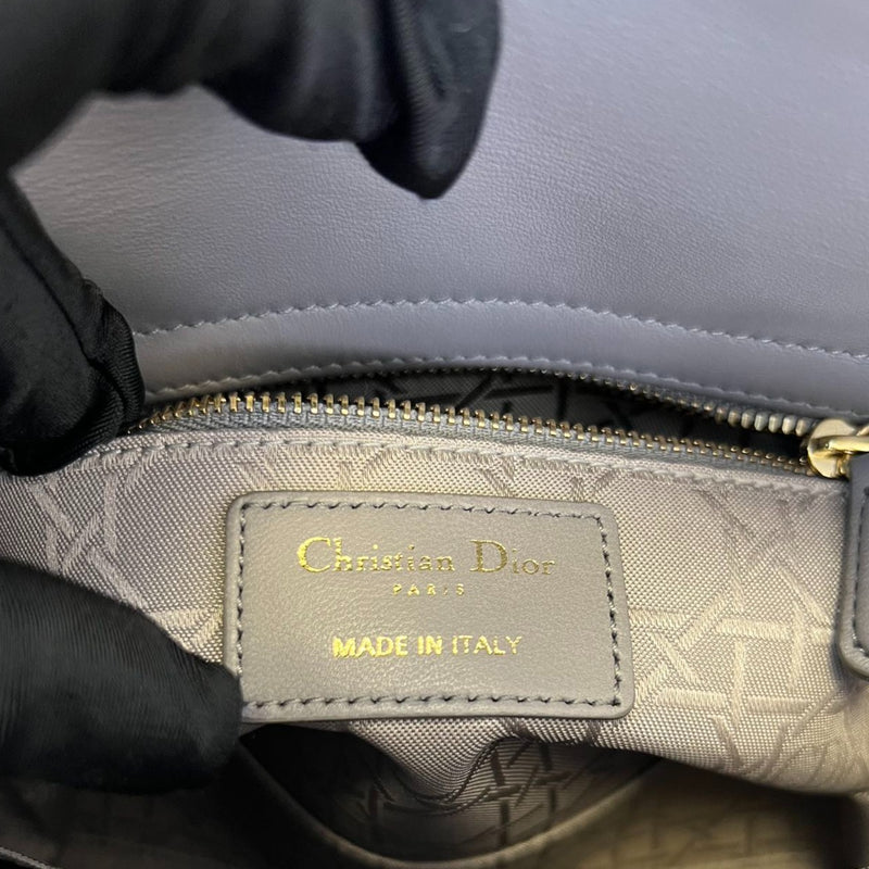 My ABCDior Lady Dior Small Lambskin Quilted Grey GHW