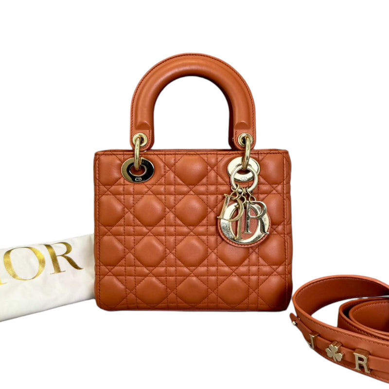 My ABCDior Lady Dior Small Lambskin Brown GHW