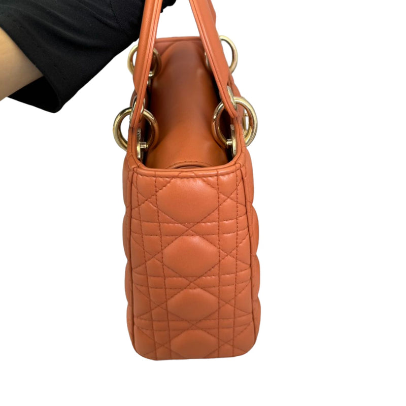 My ABCDior Lady Dior Small Lambskin Brown GHW