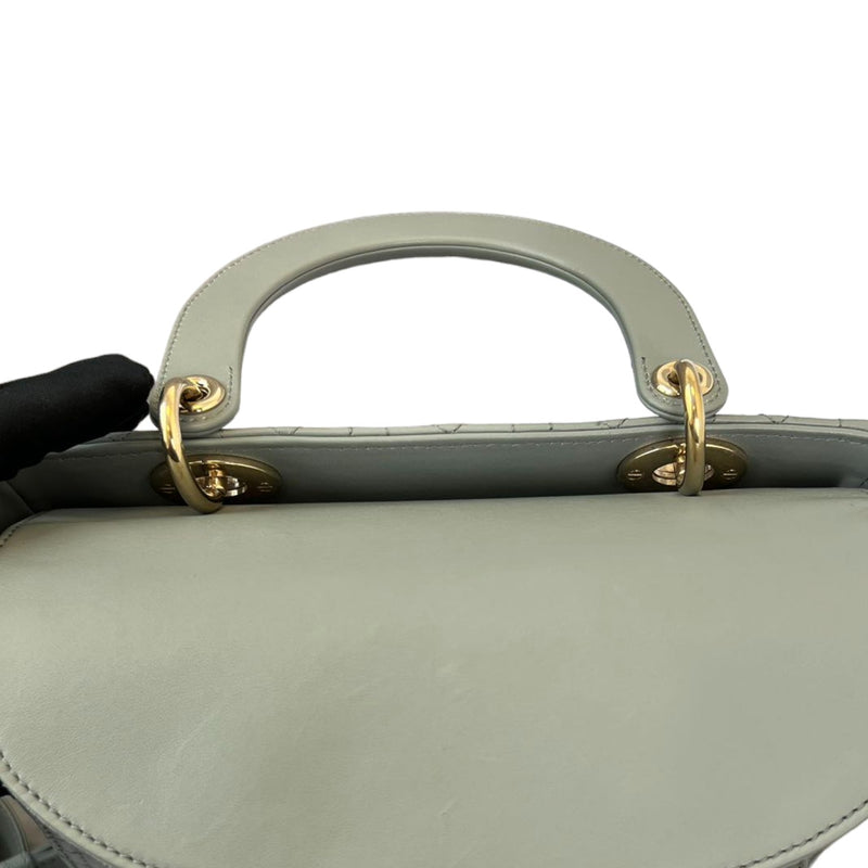 Lady Dior Medium Lambskin Cannage Grey GHW