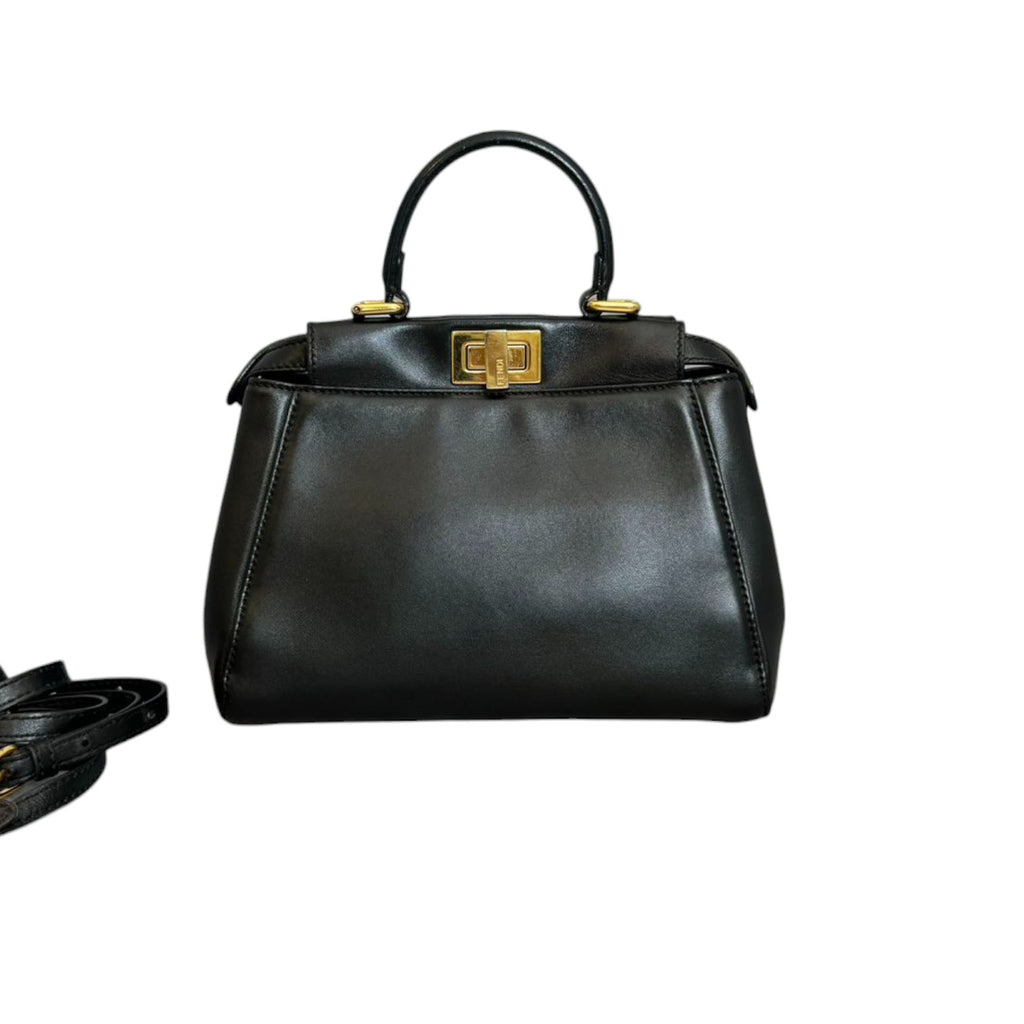 Peekaboo Iconic Satchel Mini Nappa Leather Black GHW