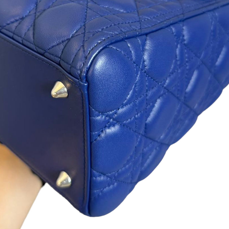 Lady Dior Medium Lambskin Blue SHW