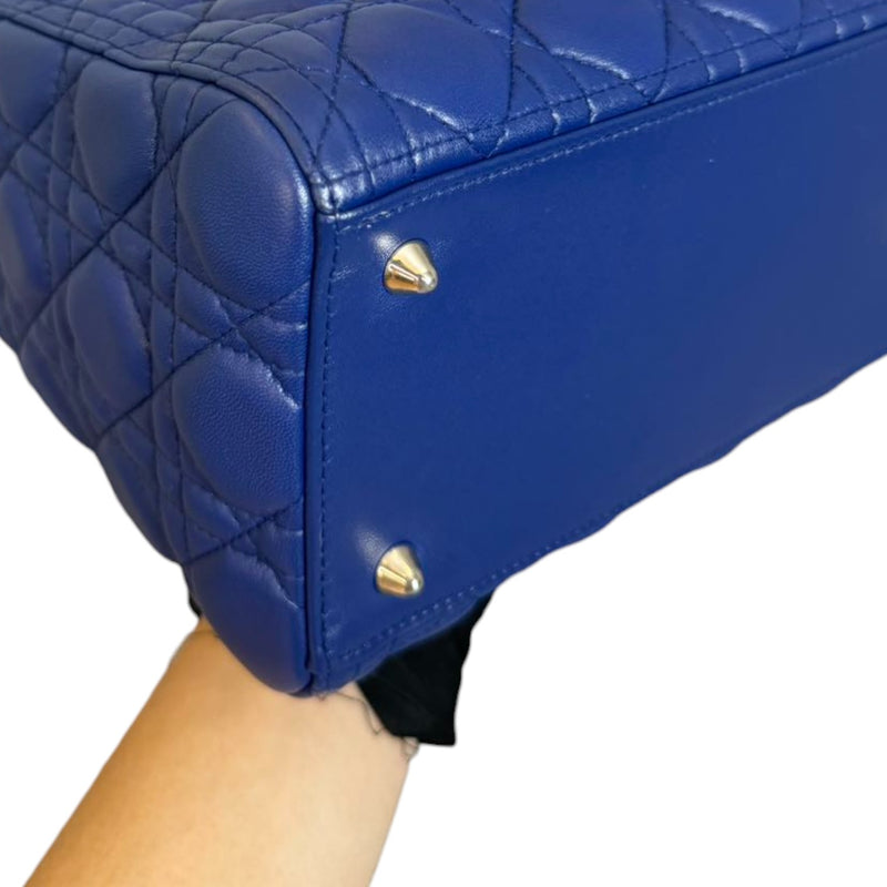 Lady Dior Medium Lambskin Blue SHW