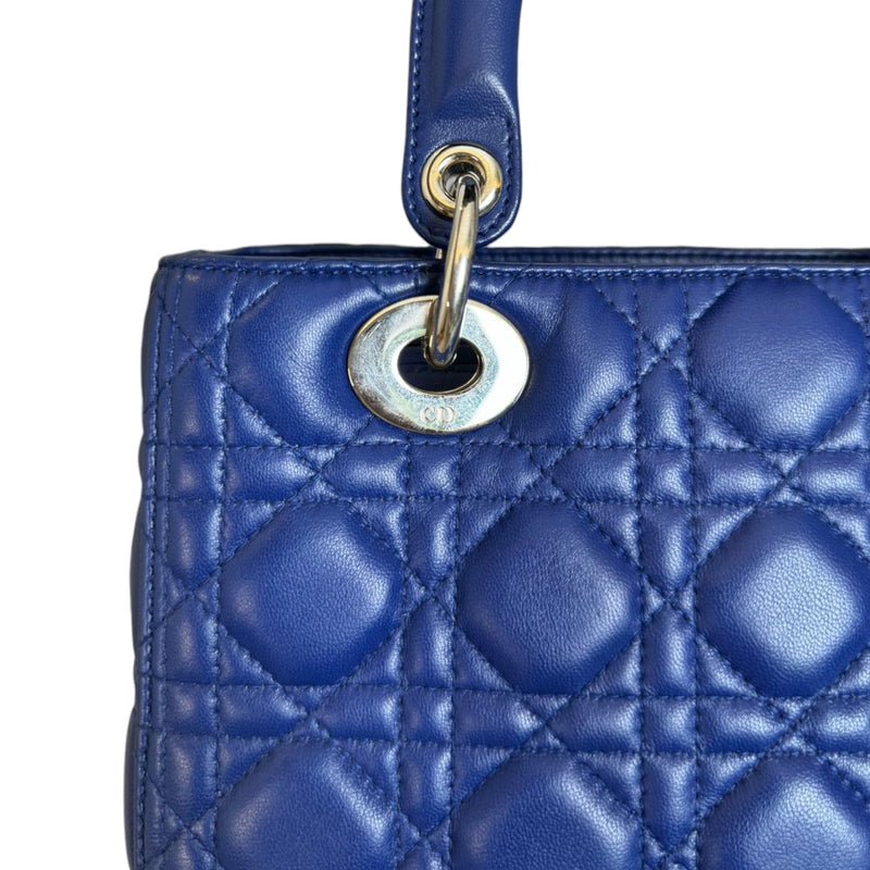 Lady Dior Medium Lambskin Blue SHW