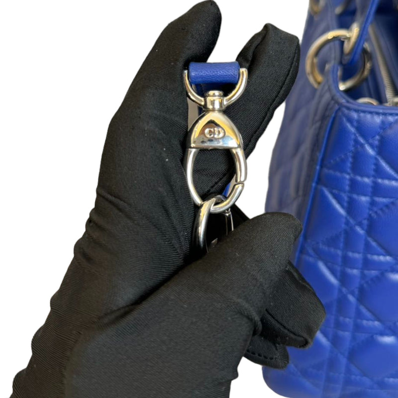 Lady Dior Medium Lambskin Blue SHW