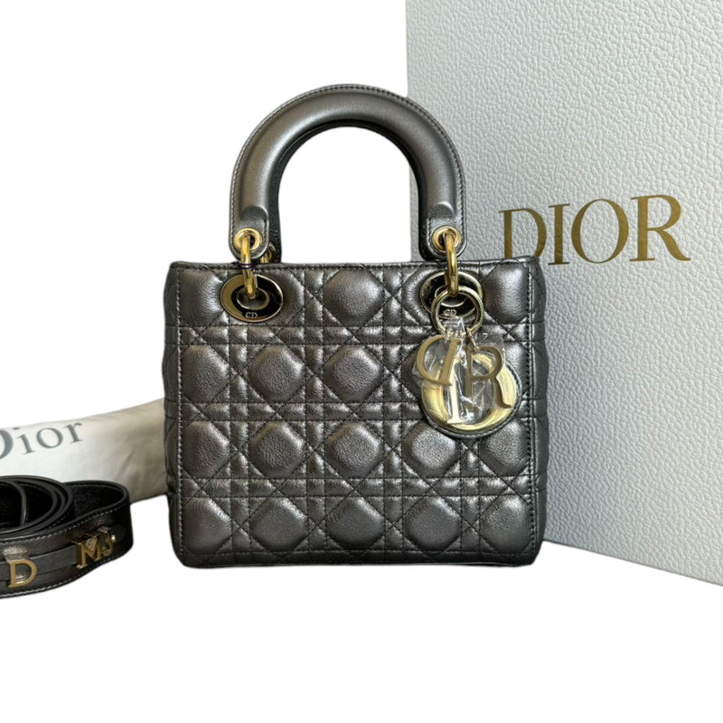 My ABC Dior Lady Dior Small Lambskin Metallic Grey GHW