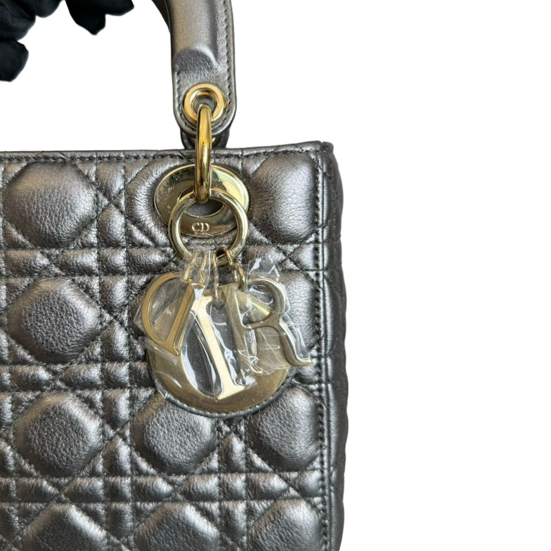 My ABC Dior Lady Dior Small Lambskin Metallic Grey GHW