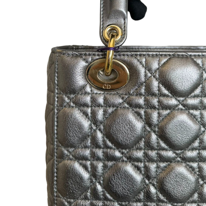 My ABC Dior Lady Dior Small Lambskin Metallic Grey GHW