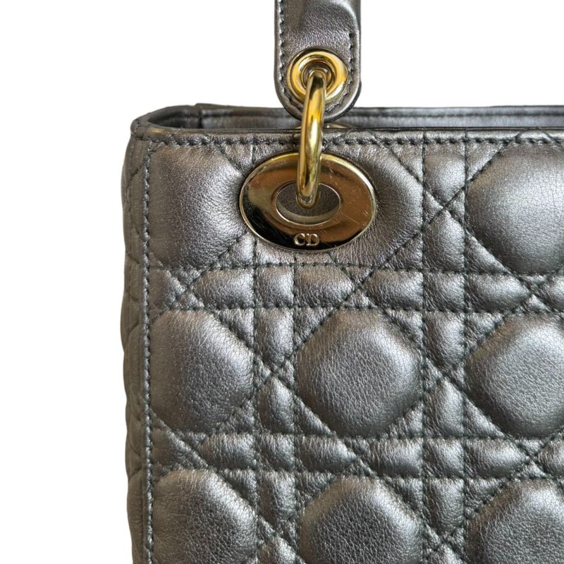 My ABC Dior Lady Dior Small Lambskin Metallic Grey GHW