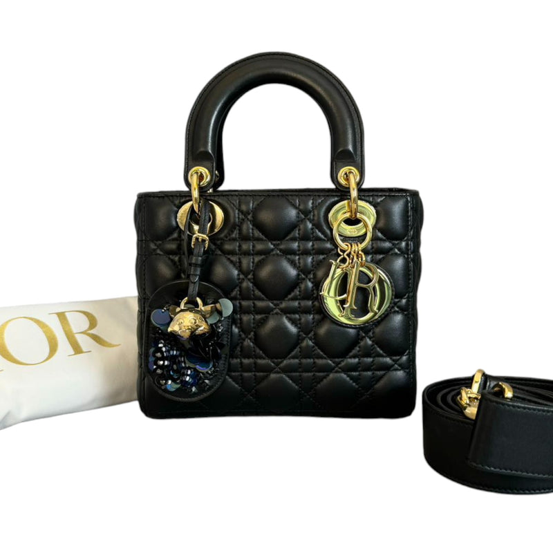 Lady Dior Small Lambskin Cannage Black GHW