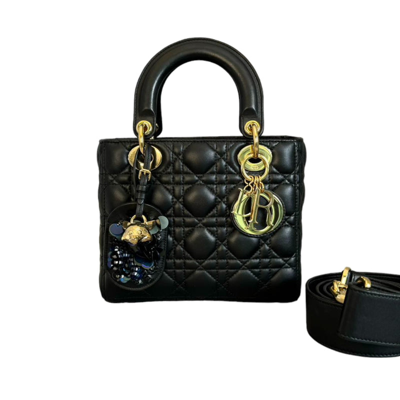 Lady Dior Small Lambskin Cannage Black GHW