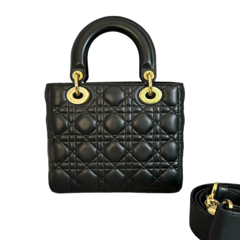 Lady Dior Small Lambskin Cannage Black GHW