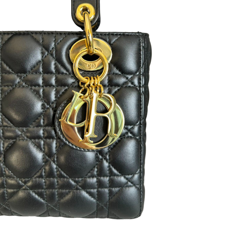 Lady Dior Small Lambskin Cannage Black GHW