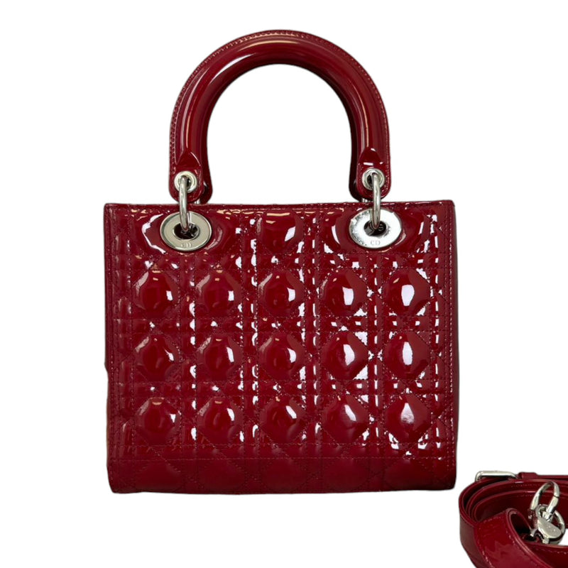 Lady Dior Medium Patent Cannage Red SHW