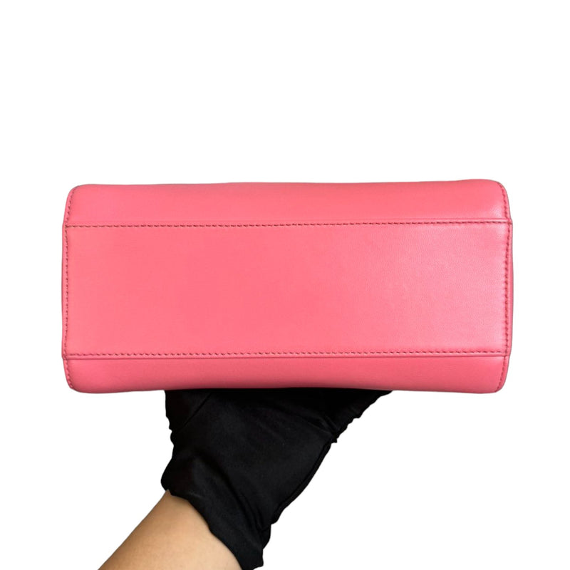 Peekaboo Iconic Satchel Mini Nappa Colorblock Pink GHW