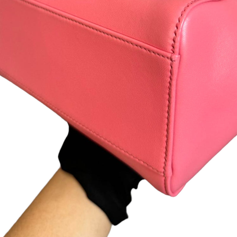 Peekaboo Iconic Satchel Mini Nappa Colorblock Pink GHW