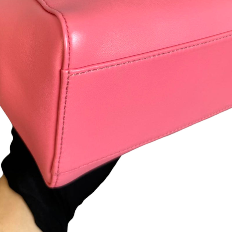 Peekaboo Iconic Satchel Mini Nappa Colorblock Pink GHW