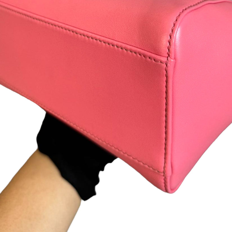 Peekaboo Iconic Satchel Mini Nappa Colorblock Pink GHW