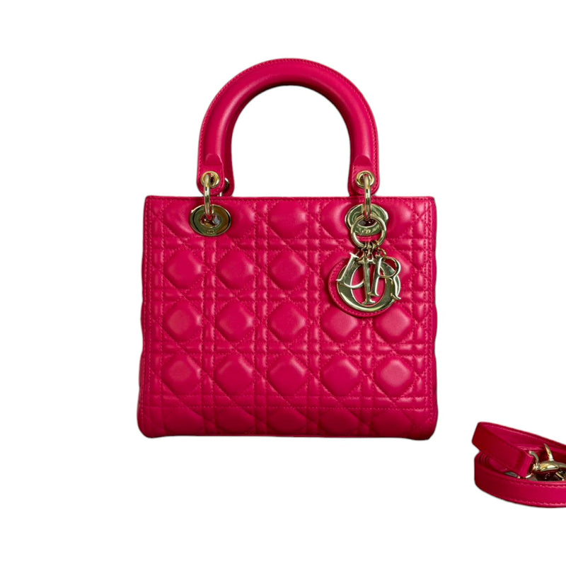 Lady Dior Medium Lambskin Pink GHW