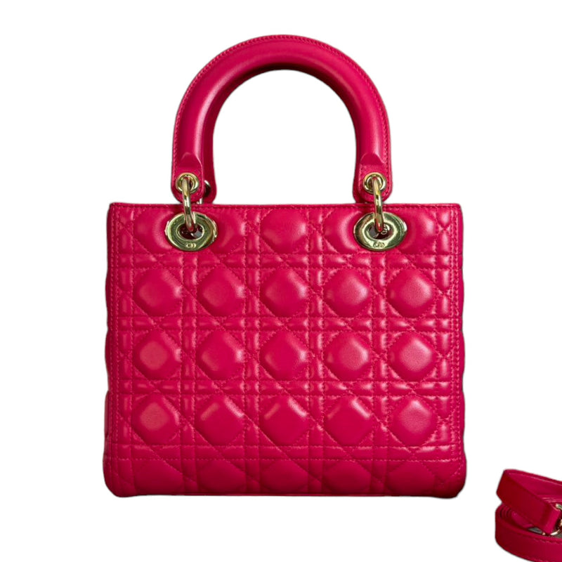 Lady Dior Medium Lambskin Pink GHW