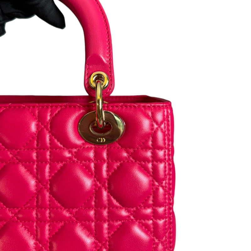 Lady Dior Medium Lambskin Pink GHW