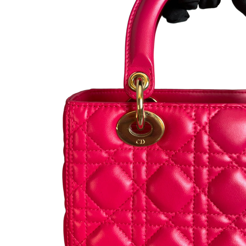 Lady Dior Medium Lambskin Pink GHW