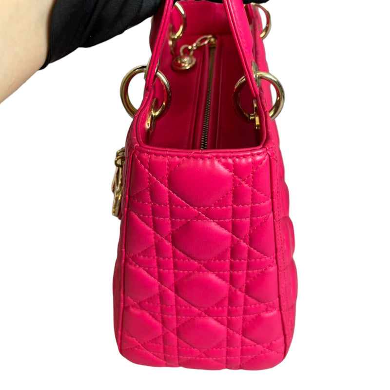 Lady Dior Medium Lambskin Pink GHW