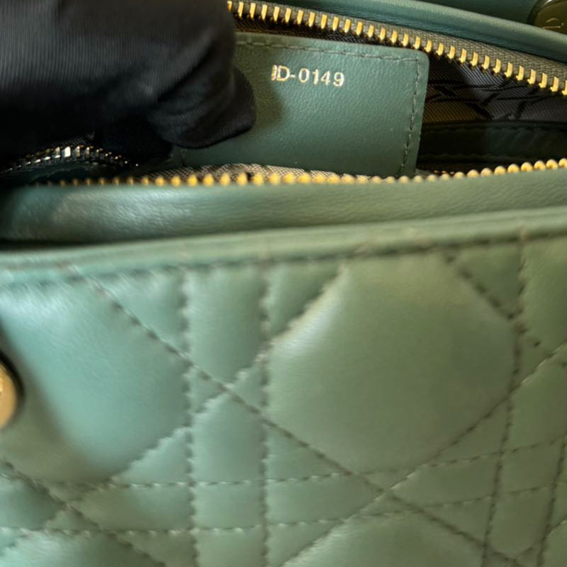 Lady Dior Medium Lambskin Green GHW