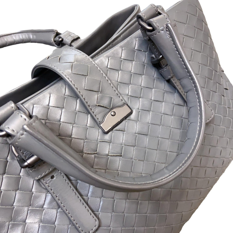 Roma Tote Small Intrecciato Calfskin Grey