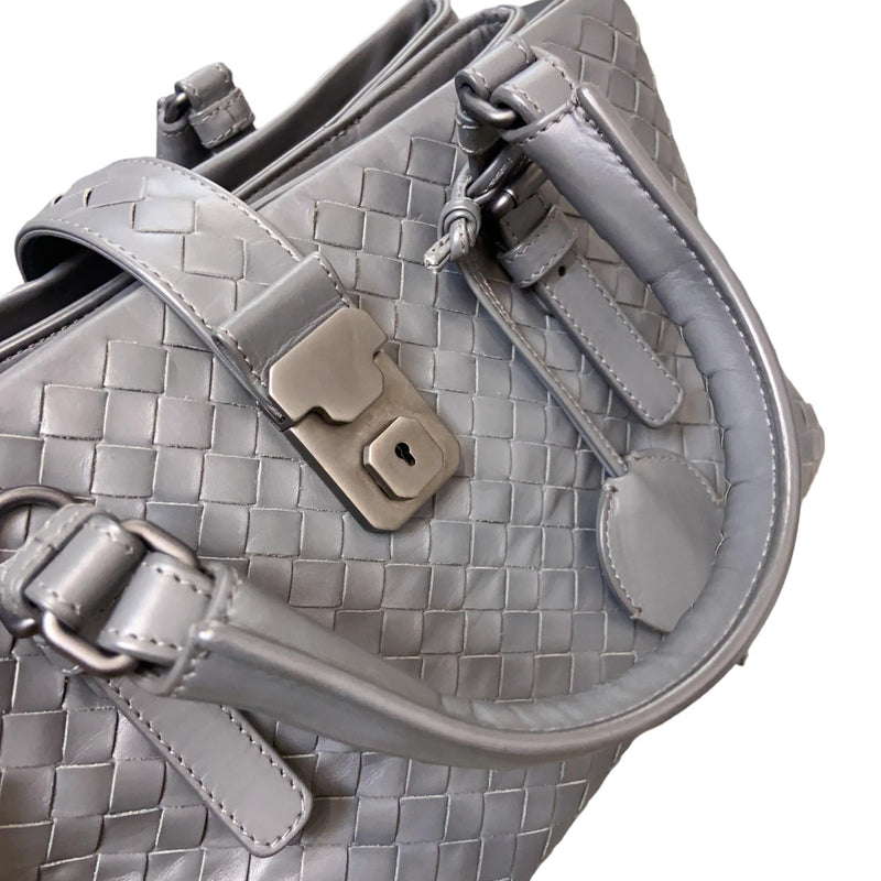 Roma Tote Small Intrecciato Calfskin Grey