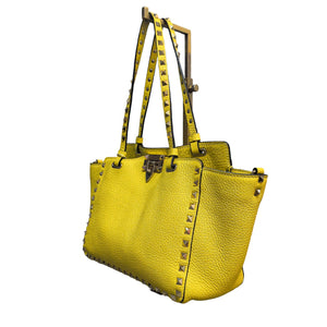 Rockstud Tote Small Vitello Yellow LGHW