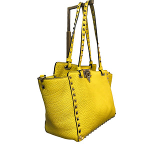 Rockstud Tote Small Vitello Yellow LGHW