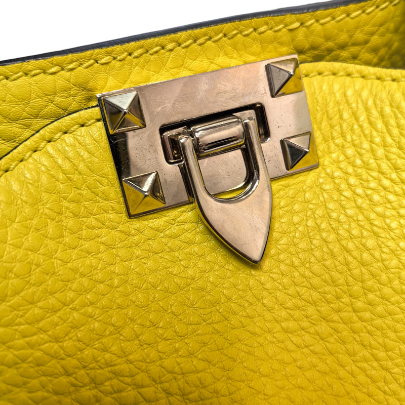 Rockstud Tote Small Vitello Yellow LGHW