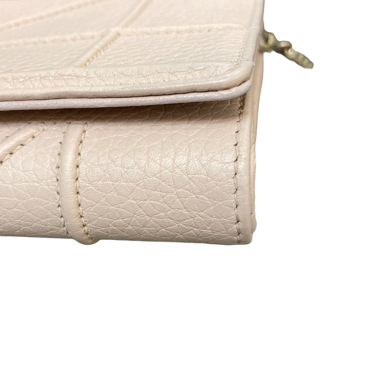 Diorama Chain Wallet Grained Calfskin Light Pink GHW