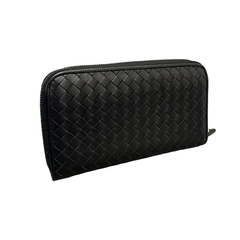 Zip Around Wallet Nappa Intrecciato Black SHW