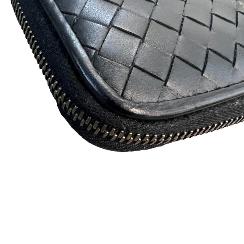 Zip Around Wallet Nappa Intrecciato Black SHW