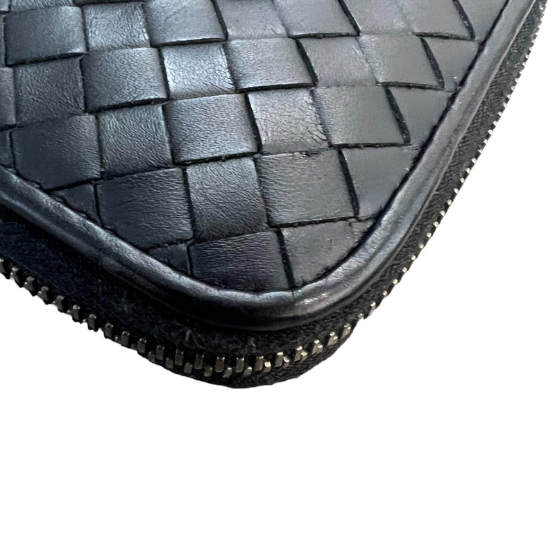 Zip Around Wallet Nappa Intrecciato Black SHW