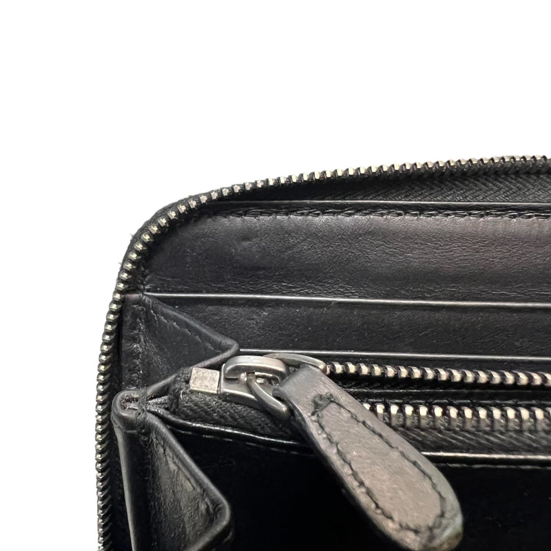 Zip Around Wallet Nappa Intrecciato Black SHW