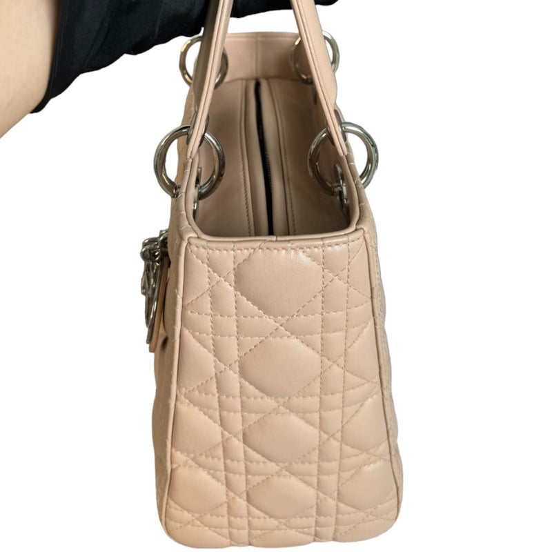 Lady Dior Medium Lambskin Light Pink SHW