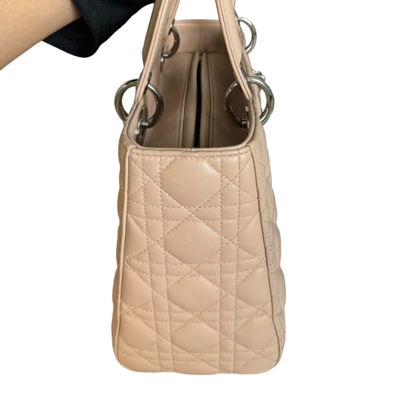 Lady Dior Medium Lambskin Light Pink SHW