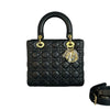 Lady Dior Medium Patent Quilted Black GHW