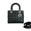 Braided Flap Lambskin Quilted Navy Black GHW